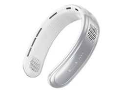 Ventilador De Cuello Portátil Recargable Por Usb, Silencioso, De Cinco Núcleos, Ajustable, Blanco.