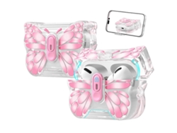 Estuche protector transparente para auriculares con interruptor magnético en forma de mariposa. GIECY