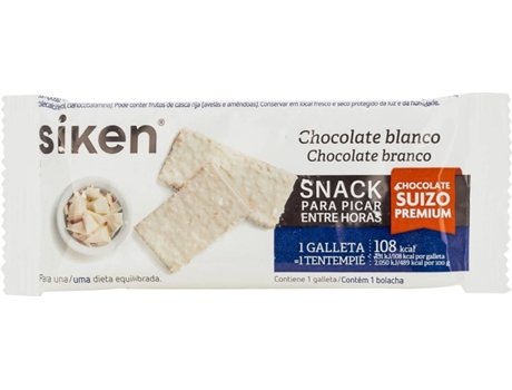 Galletas de Chocolate Blanco Para Picar en tre Horas SIKEN (25 g)