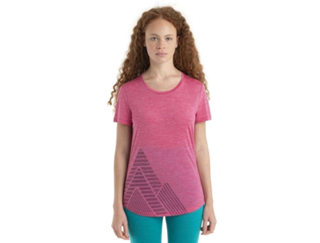 Camiseta de Mujer ICEBREAKER Cool Lite Sphere Ii Peakq Rosa (L)