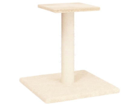 Poste rascador para gatos con plataforma color crema 38 cm VIDAXL