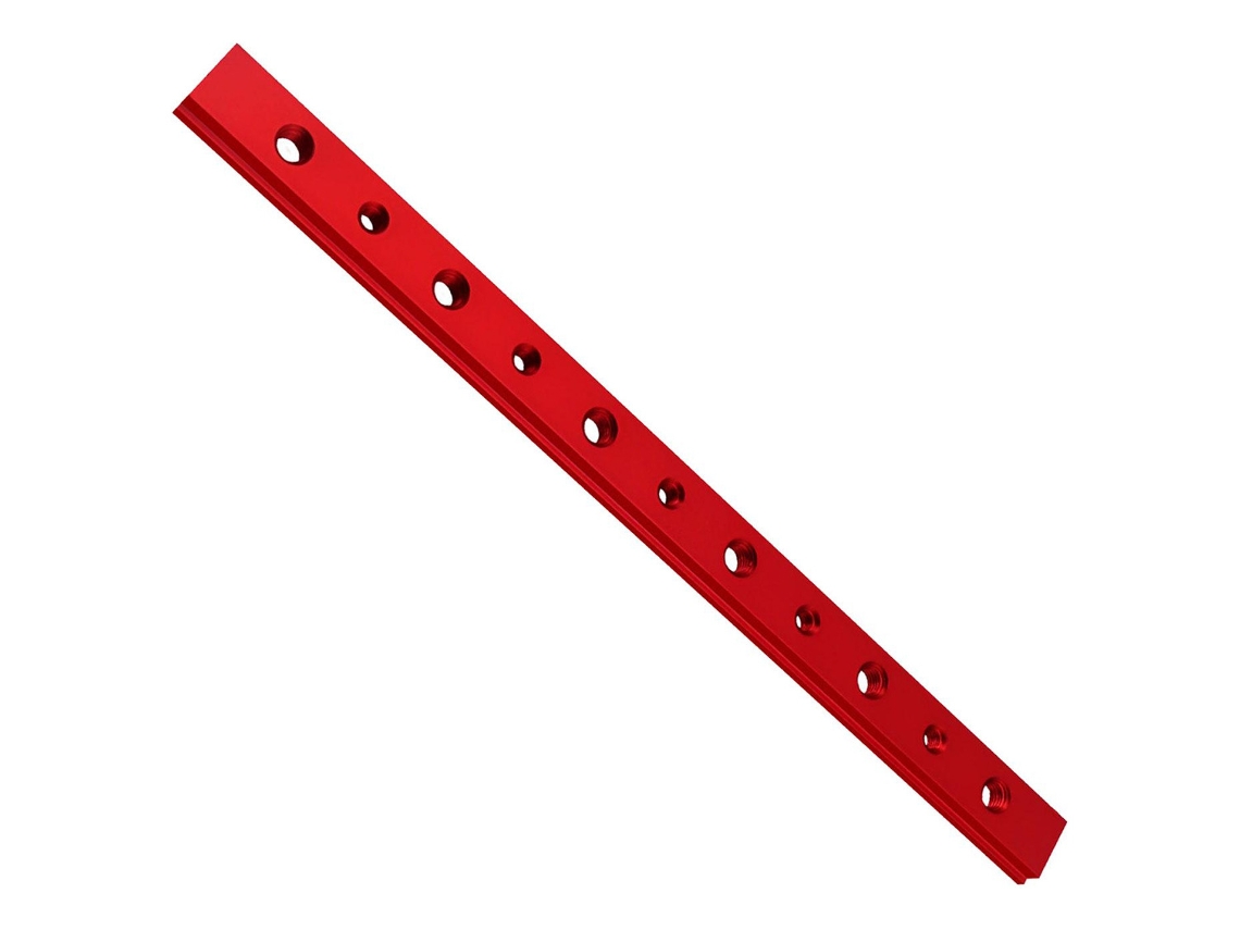 Barra de inglete de aleación de aluminio roja con agujeros Lowmoose