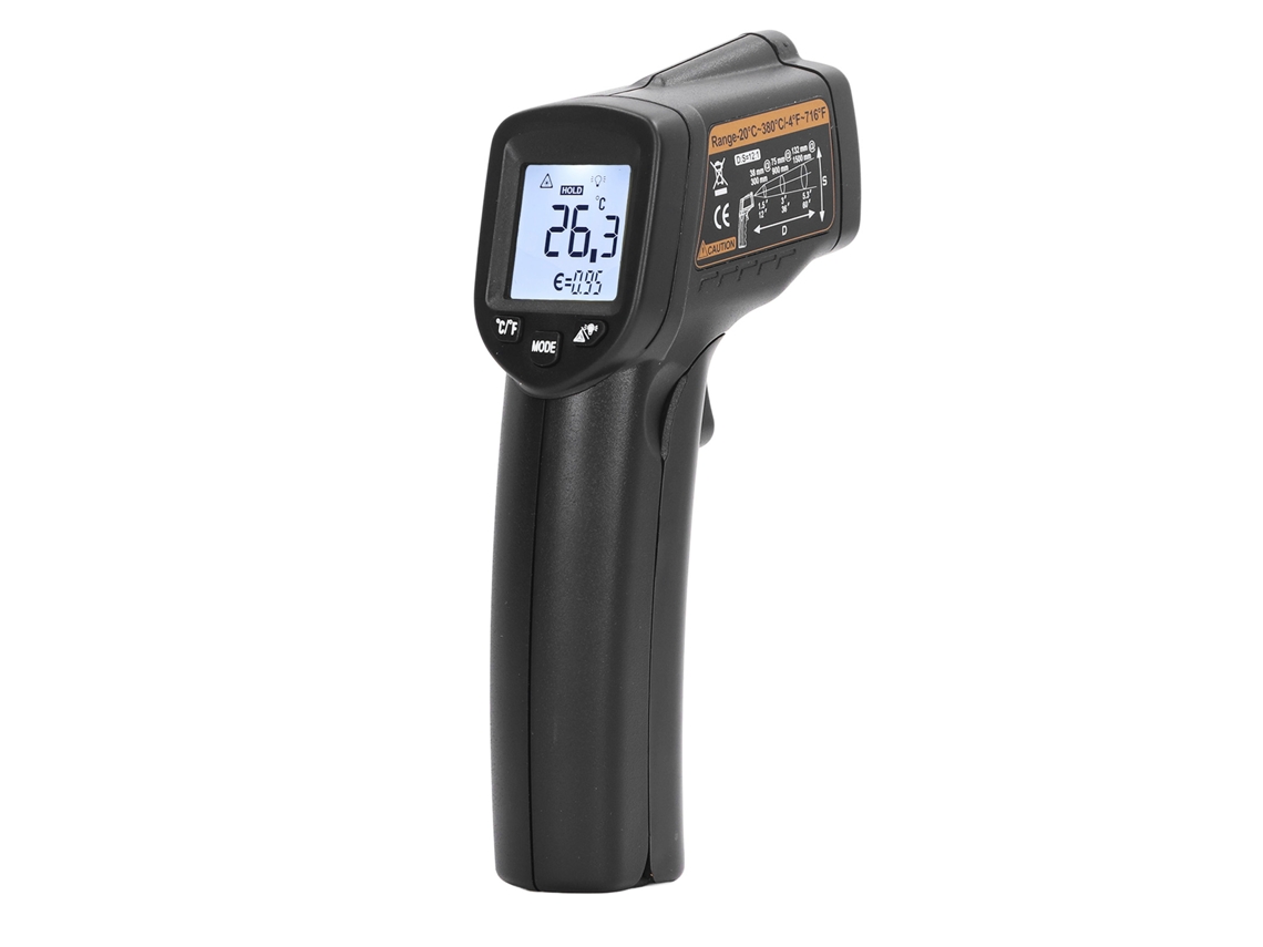 Termómetro Infrarrojo Sin Contacto Para Cocina -20~380℃ Digital Lcd Negro
