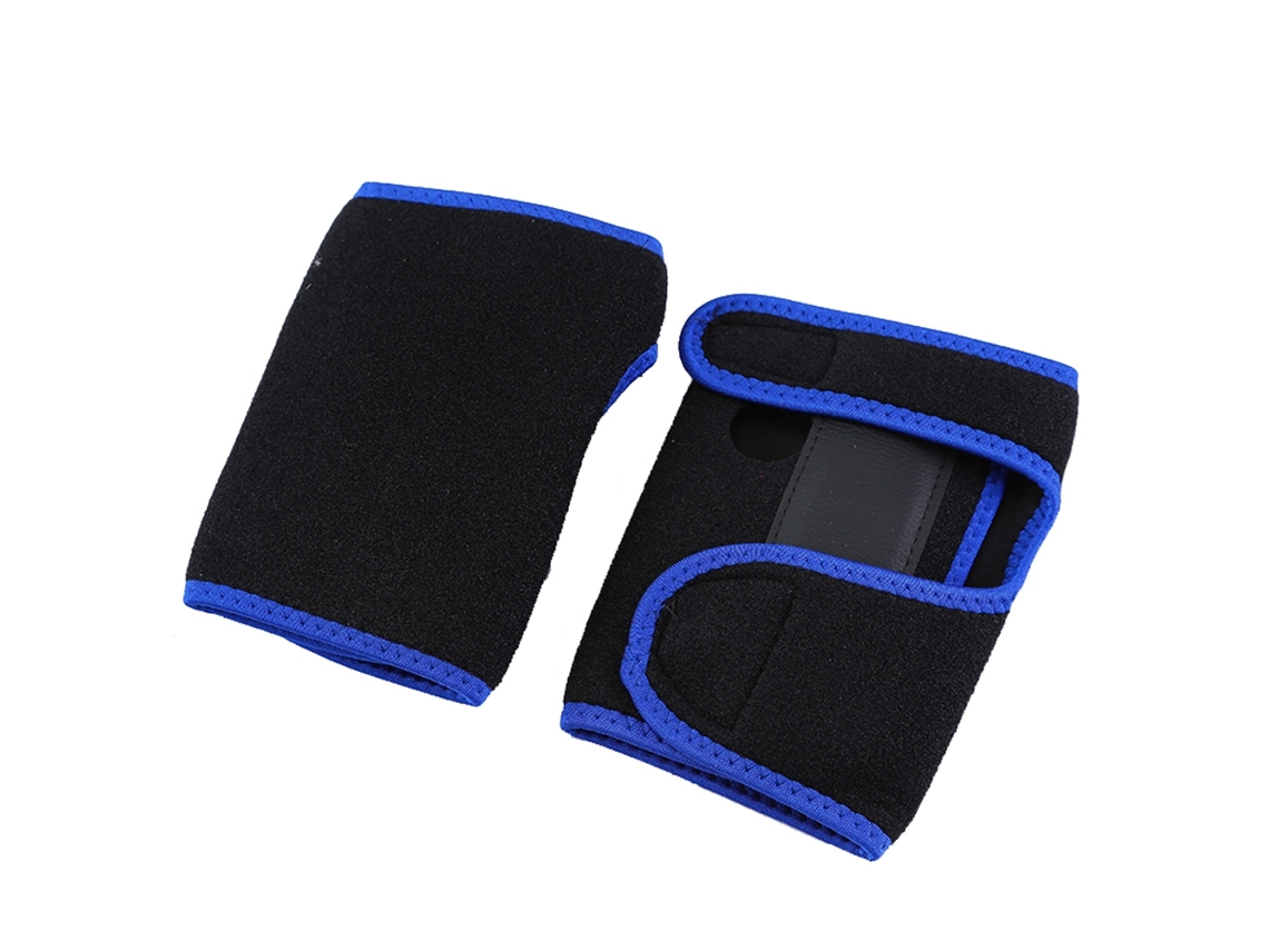 Guantes de muñeca para deportes y levantamiento de pesas, soporte y protector de manos, color negro y azul