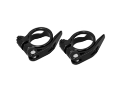 Rebe-2 Abrazaderas de liberación rápida para tija de sillín de bicicleta de montaña y carretera de 34,9 mm, accesorio para tubo, color negro
