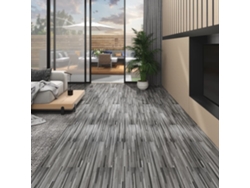 Lamas Para Suelo De Pvc Autoadhesivas Gris A Rayas 5,02 M² 2 Mm