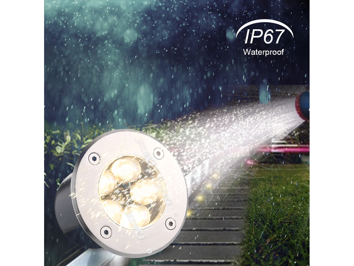 2026-lámpara Led Subterránea 5w 12v 550lm Ip67 Resistente Vidrio Templado Para Jardín Patio Exterior Luz Cálida