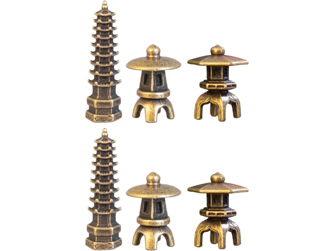 2 Juegos Mini Pabellones Para Jardín Microdecoraciones Acuarios Figuras Bonsáis,
