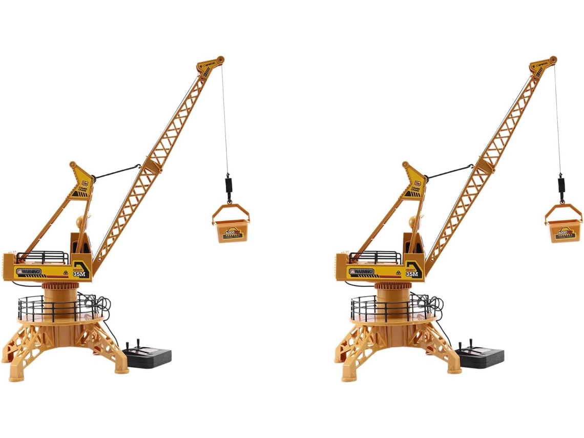 2x Grúas De Construcción Rc De Simulación, Modelo De Camión Con Control Remoto, Rotación De 360 Grados, Regalo