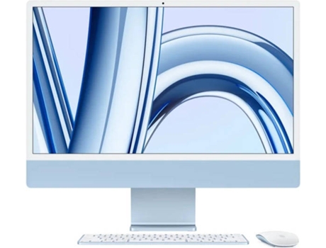 iMac APPLE Azul (24'' - Apple M3 8-Core - RAM: 8GB - 512 GB SSD - GPU 10-Core)
