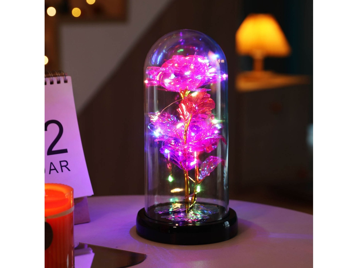 Rosa Encantada Luces LED Amor Eterno Worten