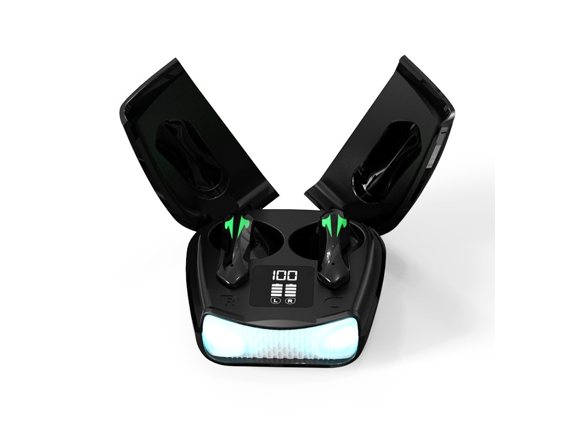 Auriculares inalámbricos Bluetooth 5.3 para juegos al aire libre, baja latencia, color negro