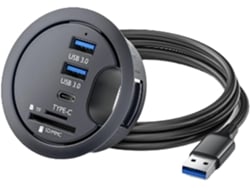 Adaptador Multi-usb 3.0 Para Montaje En Estación De Acoplamiento De Escritorio. Organizador De Lector De Tarjetas Sd Y Tf.