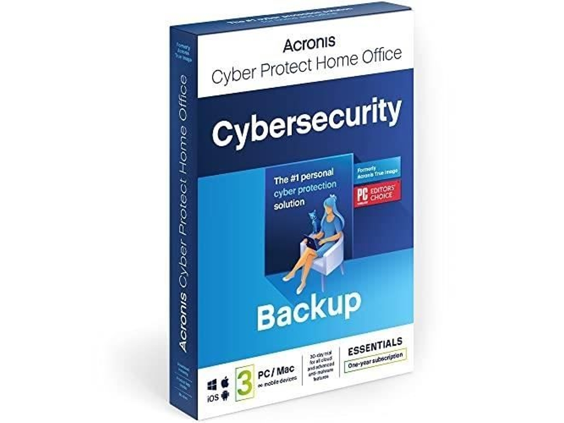 Cyber Protect Oficina en casa 2023 | Esenciales | 3 PC-Mac | 1 año ACRONIS