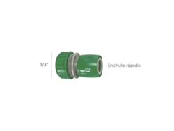Conector manguera plastico 3/4 con stop  blister