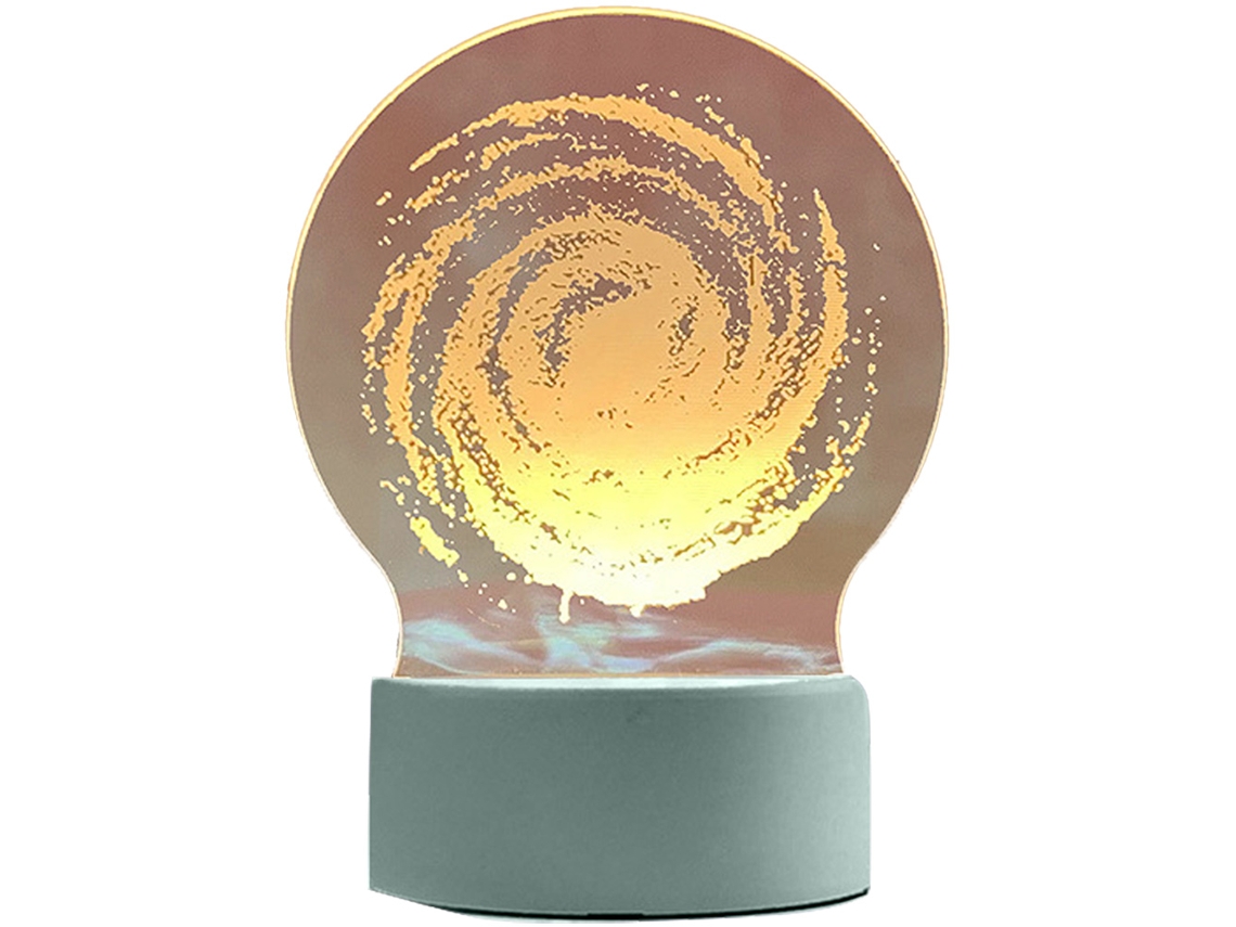Luz Noturna 3D Con Batería Usb - Luz Amarela Quente - Galaxy JEIIBRZUI