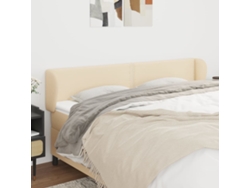 Cabecero De Tela Color Crema 183x23x78/88 Cm
