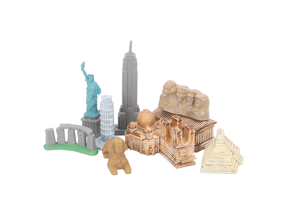Set De 10 Miniaturas De Edificios Famosos Del Mundo - Juguete Para Niños En Edad Preescolar Y Fiestas