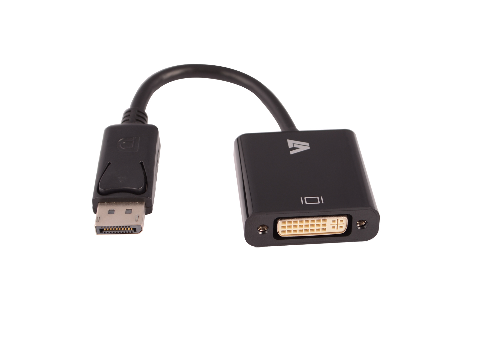 Cable Adaptador V7 CBLDPDVI-1E 1x 20-pin DisplayPort 1x (24+5)-pin DVI Negro