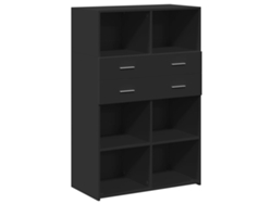 Maison Exclusive - Aparador De Madera De Ingeniería Negro 80x42,5x124 Cm