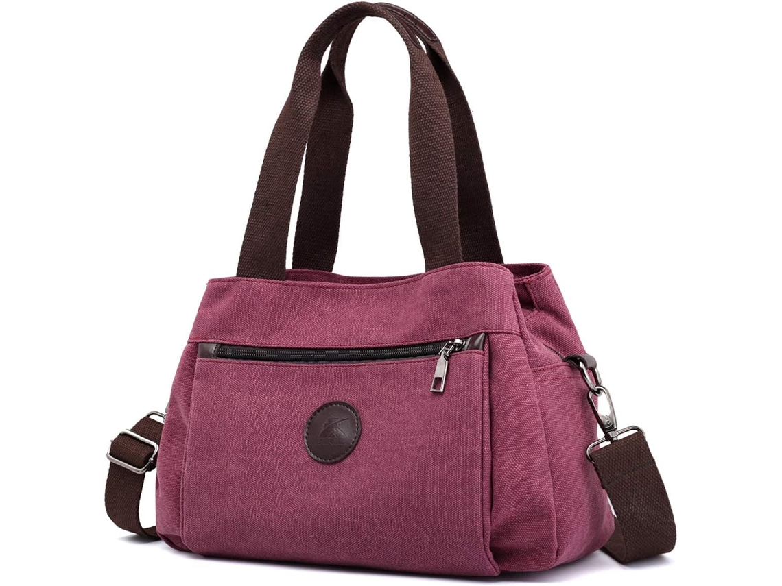 Bolsas De Lona Crossbody Para Mulheres, Bolsas De Bolsa Multicompartimento