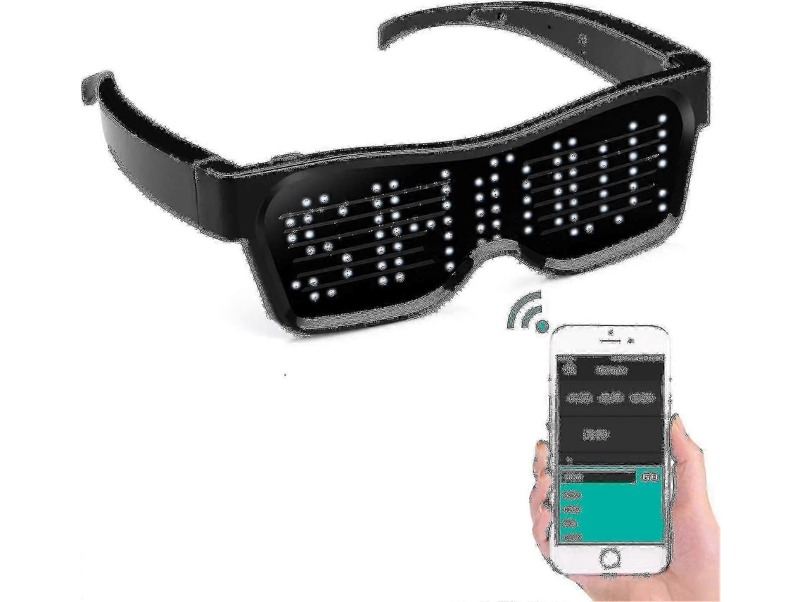 Gafas LED con conexión Bluetooth, pantalla LED, gafas inteligentes, hazlo tú mismo, gafas con estilo