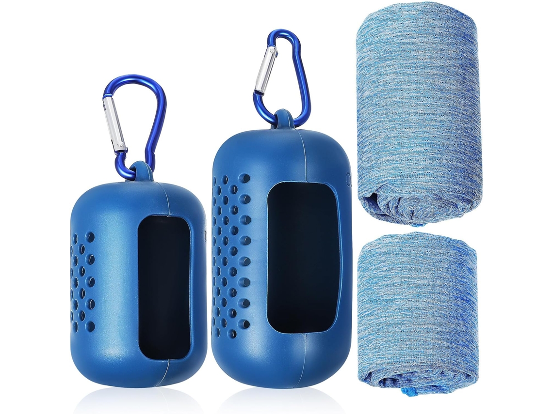 Toallas Deportivas, Paquete De 2, Secado Rápido, Bolsa De Almacenamiento Con Clip Seguro, Diseñadas Para Senderismo.