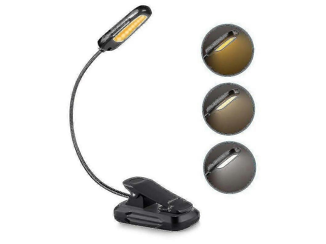 Lámpara de lectura, recargable vía USB, con 9 LED y 3 modos de brillo Nostalgia88 (pilas no incluidas)