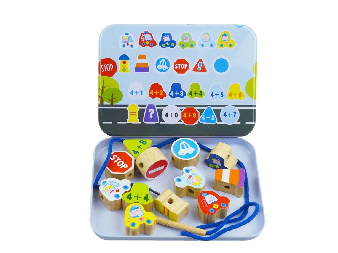 Ats-juego De Perlas De Madera Diy Colorido Con Caja Juego Educativo De Perlas Inteligente Para Niños Transporte