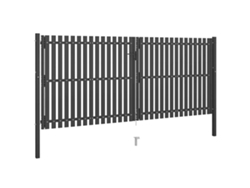 Maison Exclusive - Puerta De Jardín De Acero 400 X 150 Cm Color Antracita