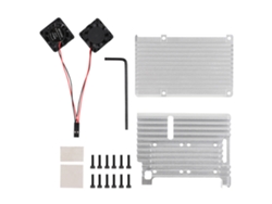 Estuche de aluminio para Raspberry Pi 4b (protección, doble refrigeración)