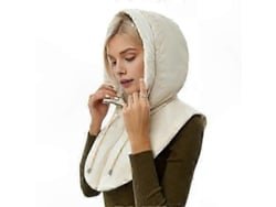 Chaleco Sin Mangas Con Capucha Para Mujer, Abrigo De Invierno, Impermeable, Relleno De Algodón Artificial, Cremoso S Beige