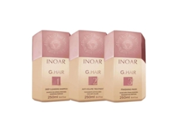 Pack Inoar G-hair Alisado Brasileño Con Queratina 3x250ml