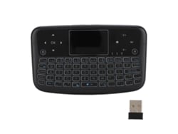 Teclado Sem Fio Com Retroiluminação 2.4g, Touchpad E Botões Mouse Esquerdo E Direito Mini Plano