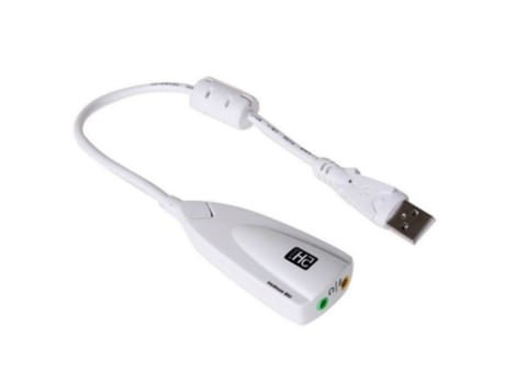 Adaptador De Tarjeta De Sonido Usb Externo Para Portátil / PC SLOWMOOSE (Blanco)