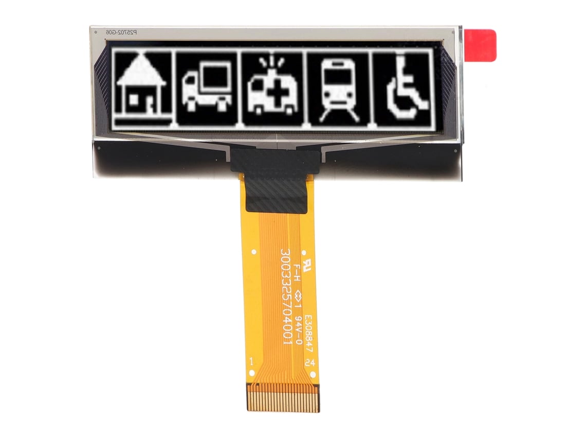 Módulo De Pantalla Oled De 2,23 Pulgadas, Resolución De 123x32, Interfaz Spi Iic, Pantalla Blanca.