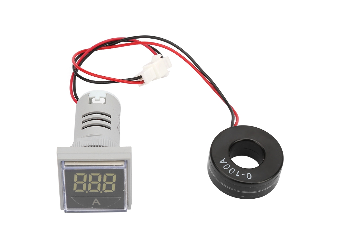 Indicador digital de corriente LED de 22 mm, 0-100 A