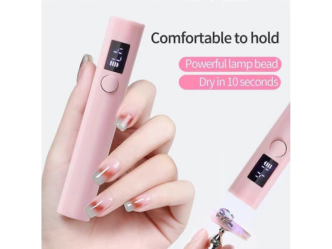 Mini lámpara portátil UV LED para uñas, secador de esmalte de gel, lámpara de curado portátil Ly Ebike
