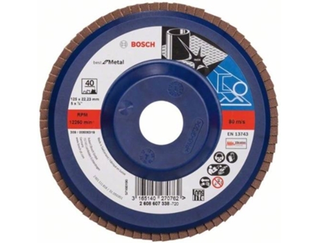 Plato Pulidor X571 BOSCH para Metal D = 125 Mm; G = 40, Recto
