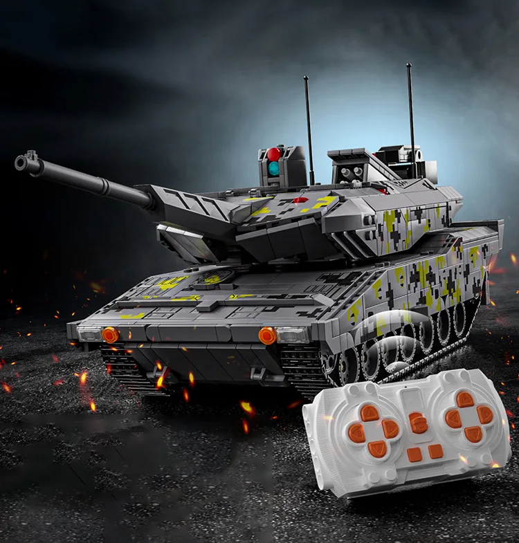 (96001 Dinámico) Juguete de bloques de construcción Moc para la construcción de tanques modernos, regalo creativo para niños