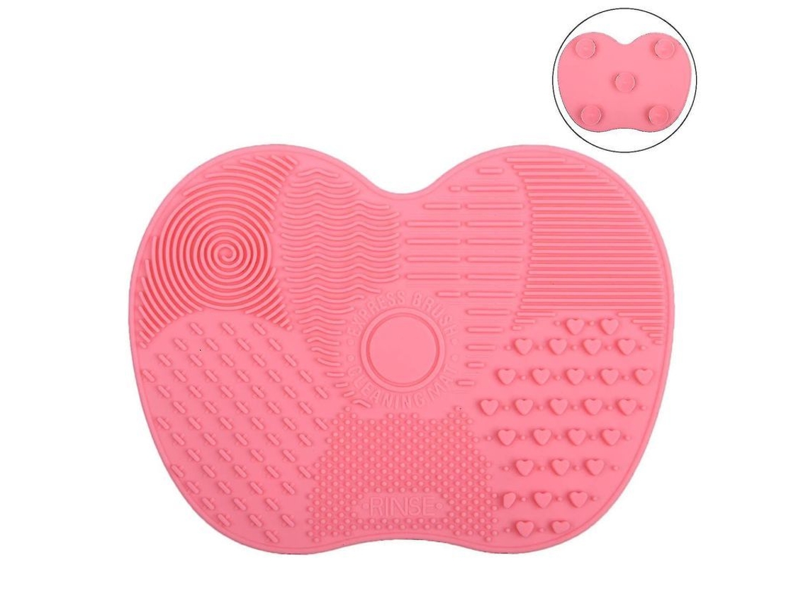 Alfombrilla De Silicona Portátil Con Ventosas Para Limpiar Brochas De Maquillaje.