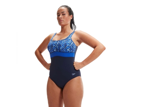 Roupa de Banho Shaping Contoureclipse Printed Azul 40 Mulherspeedo