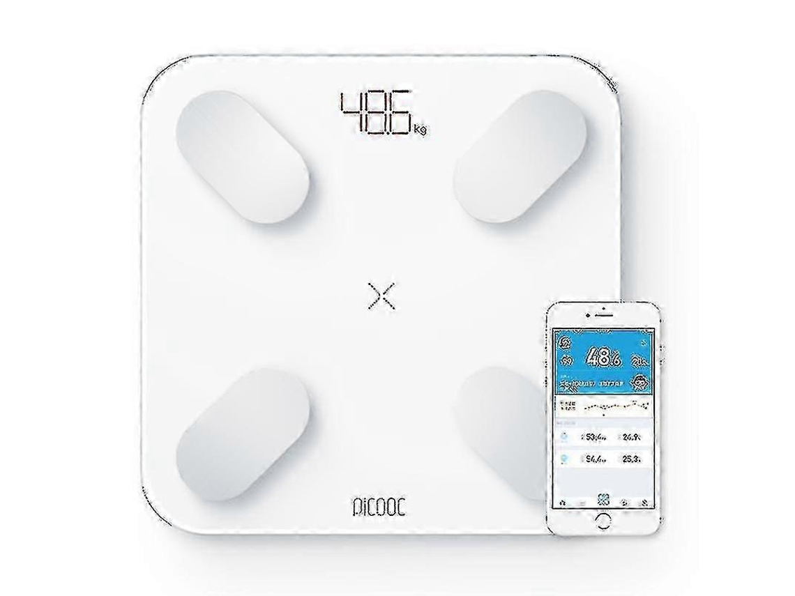 Minibáscula de baño inteligente (Bluetooth) (blanca)