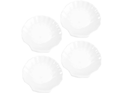 4 Piezas, Fuente Para Servir, Cerámica, Diseño De Concha