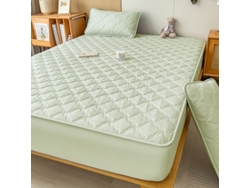 Funda de colchón elástica, juego de 3 piezas, con membrana impermeable de TPU, 200 x 220 cm, verde Siurn