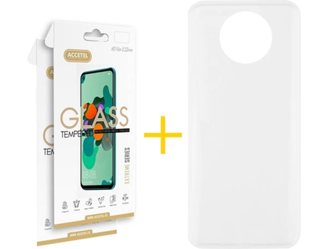 Kit Funda + 2 Protectores de Pantalla Xiaomi Redmi Note 9T ACCETEL Liso (Transparente)