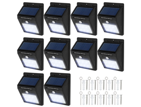 10 Brotes Solares Led con Sensor De Movimiento