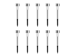 Rebe-10 Piezas Lámpara Solar 4.5cm Para Jardín Paisaje Camino Patio Exterior Decoración Luz Blanca Enchufable