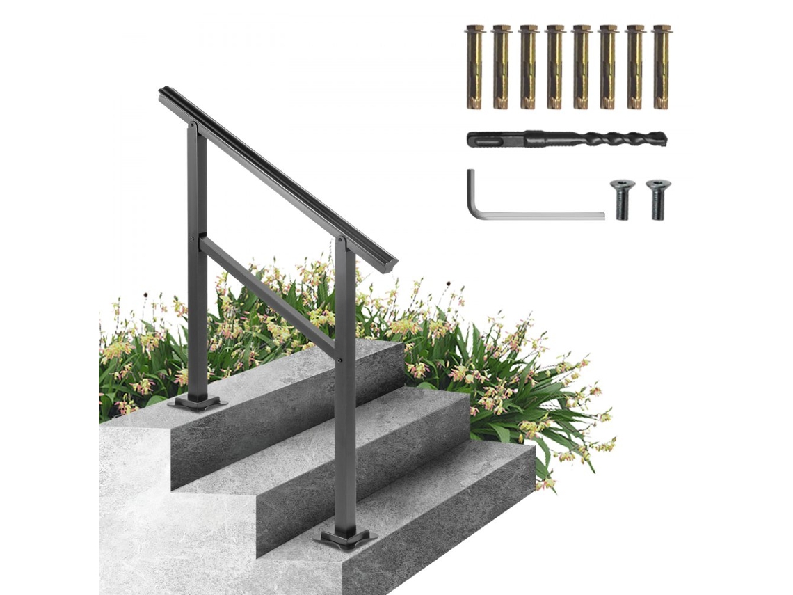 Pasamanos de seguridad ajustable Tekmaquinas para 2 y 3 escalones en aluminio
