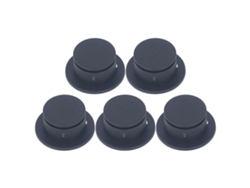 5 Tapones Redondos De Plástico Para Cuerda De Tabla De Surf Longboard, Color Negro.